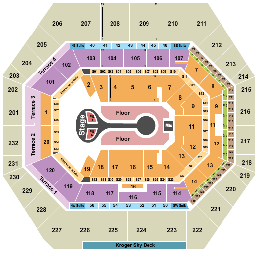 Gainbridge Fieldhouse Benson Boone Seating Chart